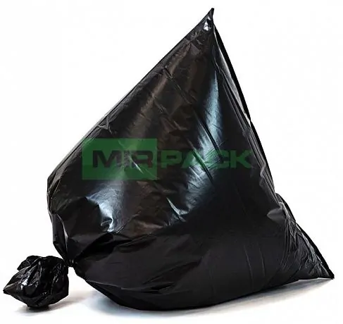 Мешки для мусора 180 л, 80 мкм, ПВД, 100 шт. черные, 2х слойные - Вид 2