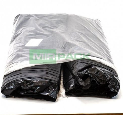 Мешки для мусора 180 л, 100 мкм, ПВД, в пачках 50 шт. черные, 2х слойные - Вид 4