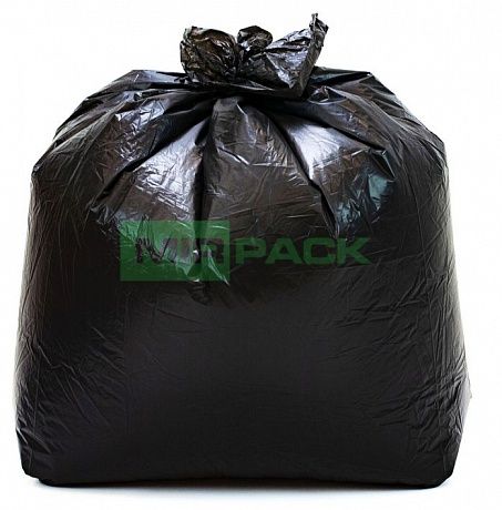 Мешки для мусора 180 литров, 45 мкм,  черные в пачках 100 шт - Вид 6